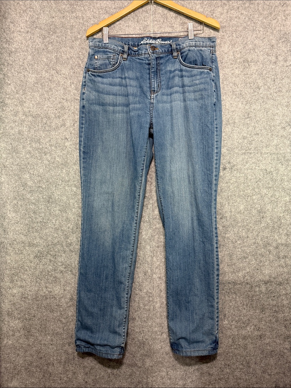 Eddie Bauer Flannel Lined Jeans - Womens 10 - Boyfriend Midrise Straight Medium